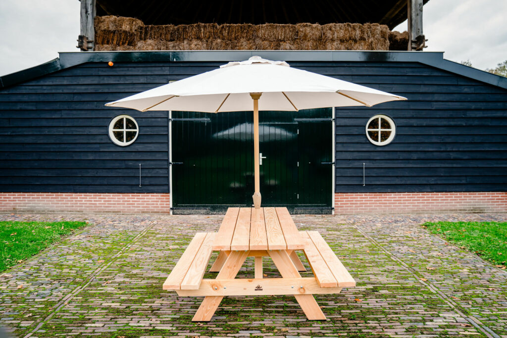 Douglas picknicktafel met parasol