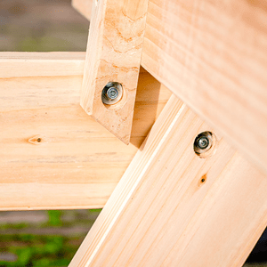 Douglas picknicktafel verzonden schroeven en bouten